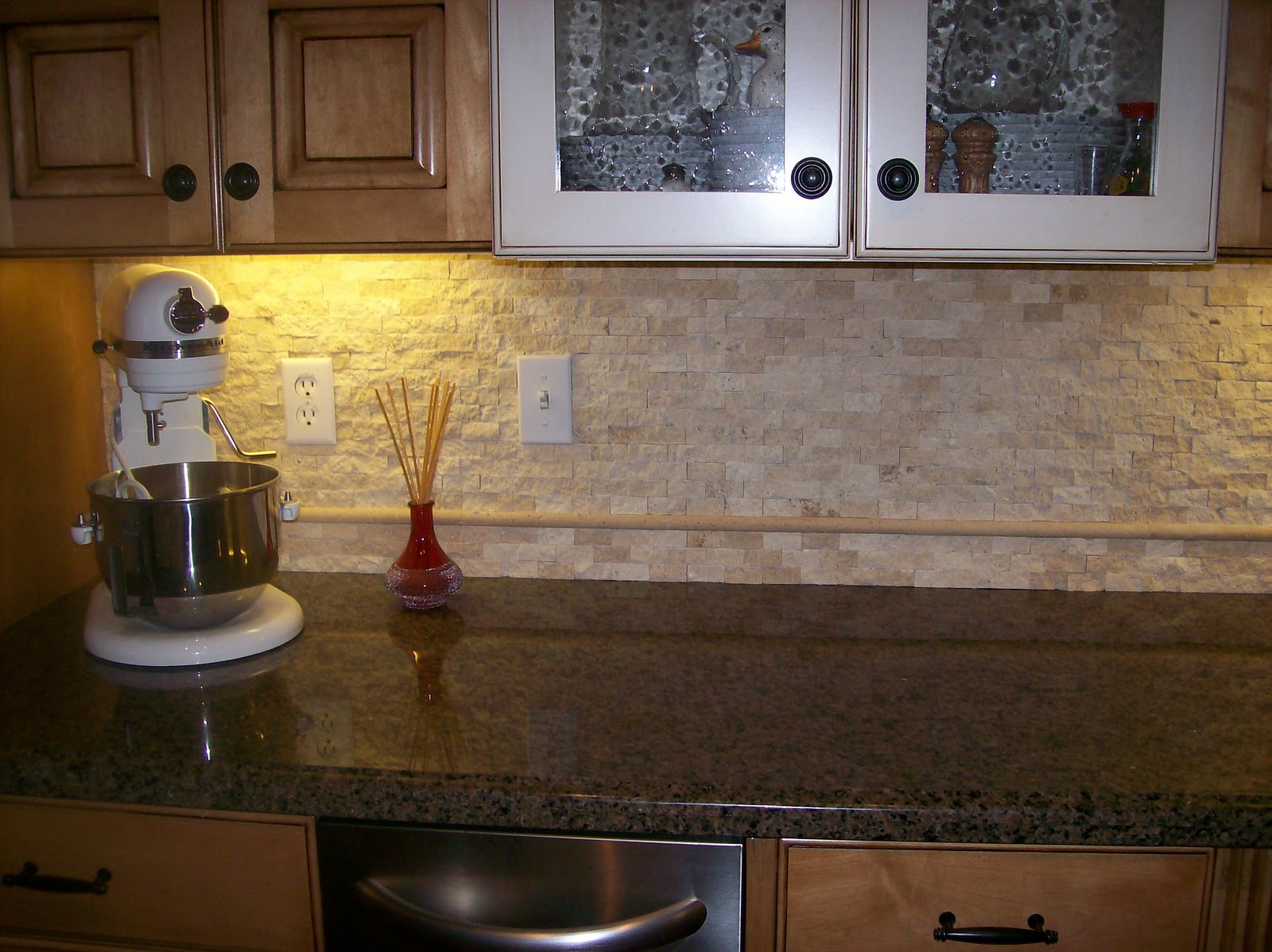 Tumbled Marble Tile Kitchen Backsplash Tumbled Marble Tile Kitchen Backsplash